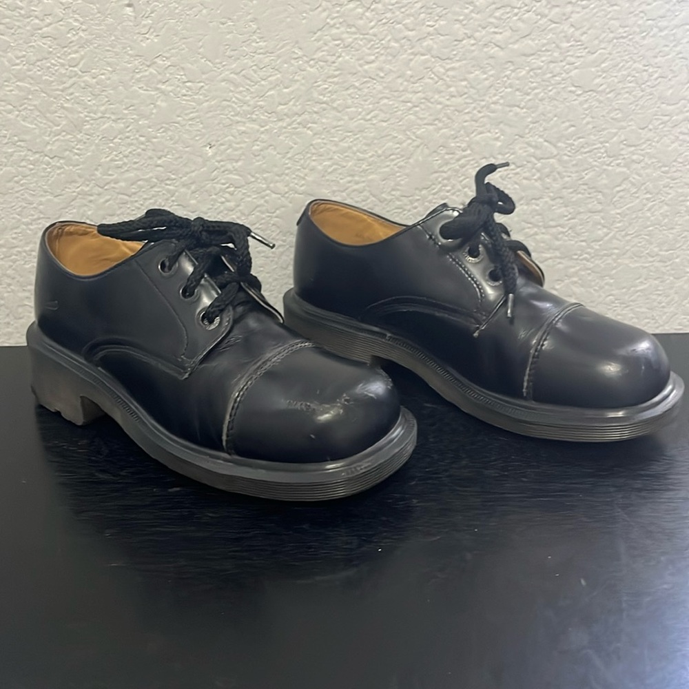 Vintage Dr. Martens leather clog 8309 original black lace up oxford shoes sz 6